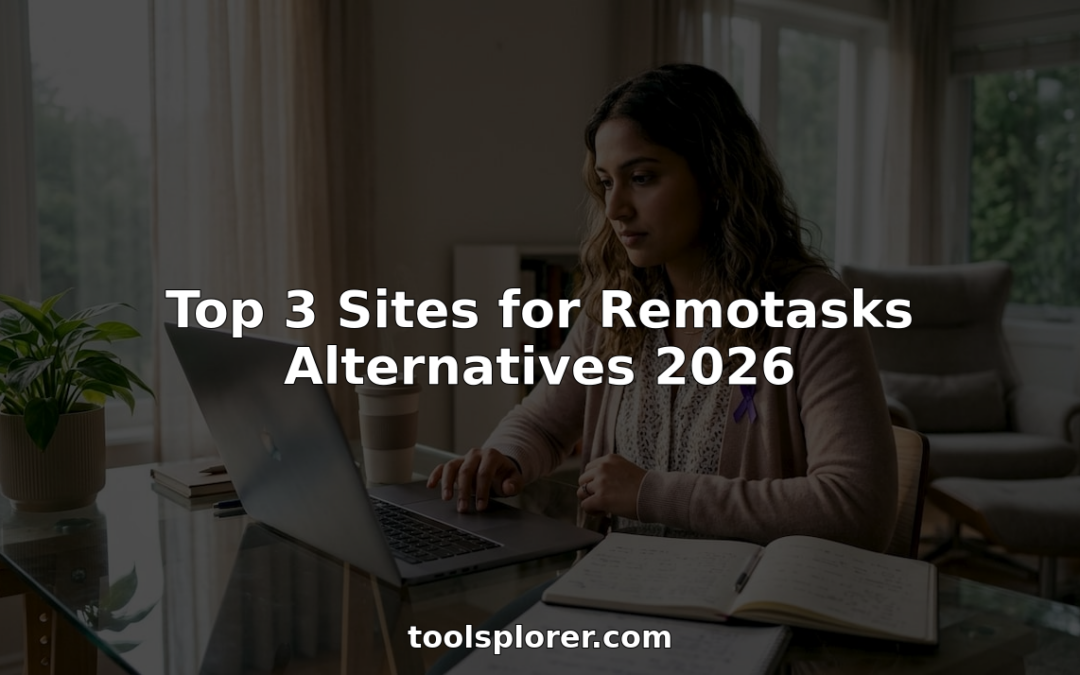 Woman browsing software reviews at home desk