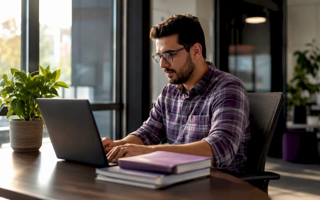Developer working on ecommerce database software